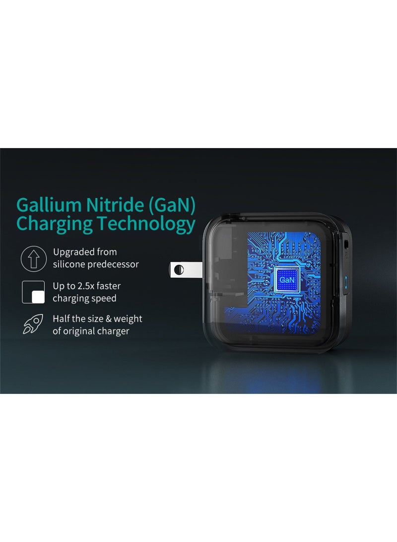 اى او سويت شاحن جداري iOsuite بقوة 67 واط بتقنية GaN، 3 منافذ (USB-C وUSB-A) شحن سريع QC مع كابل Type-C مجاني، شاحن منزلي مدمج متوافق مع ماك بوك، آيباد، آيفون 16/15، سامسونج جالاكسي، اللابتوبات والأجهزة اللوحية – RY-U67-ACC - Image 5